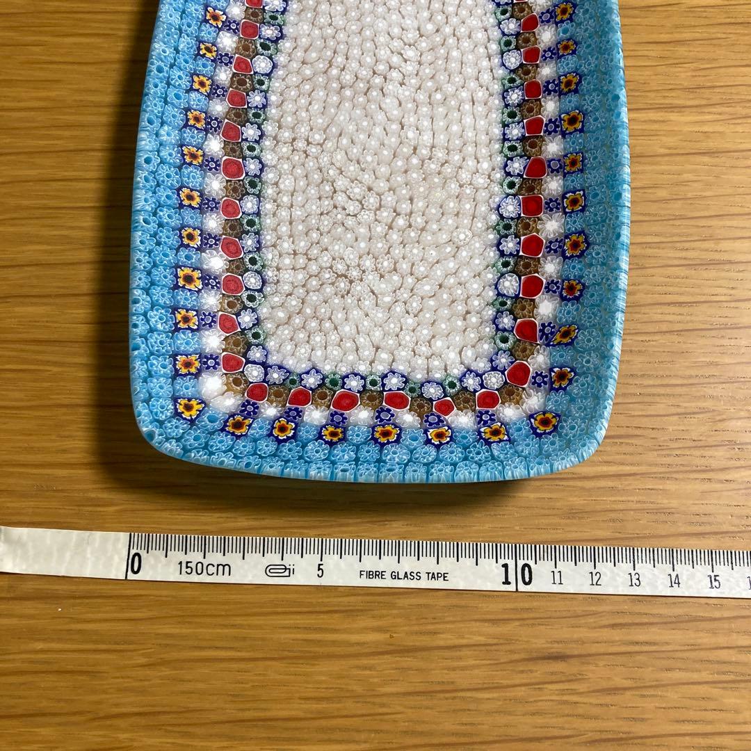 ベネチアンガラス　ミルフィオリ　プレート