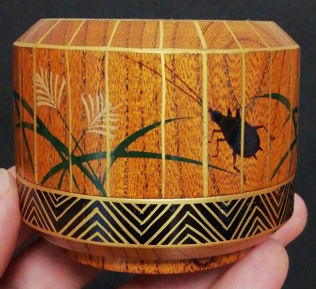 月抱作　虫籠　香合　共箱　茶道具