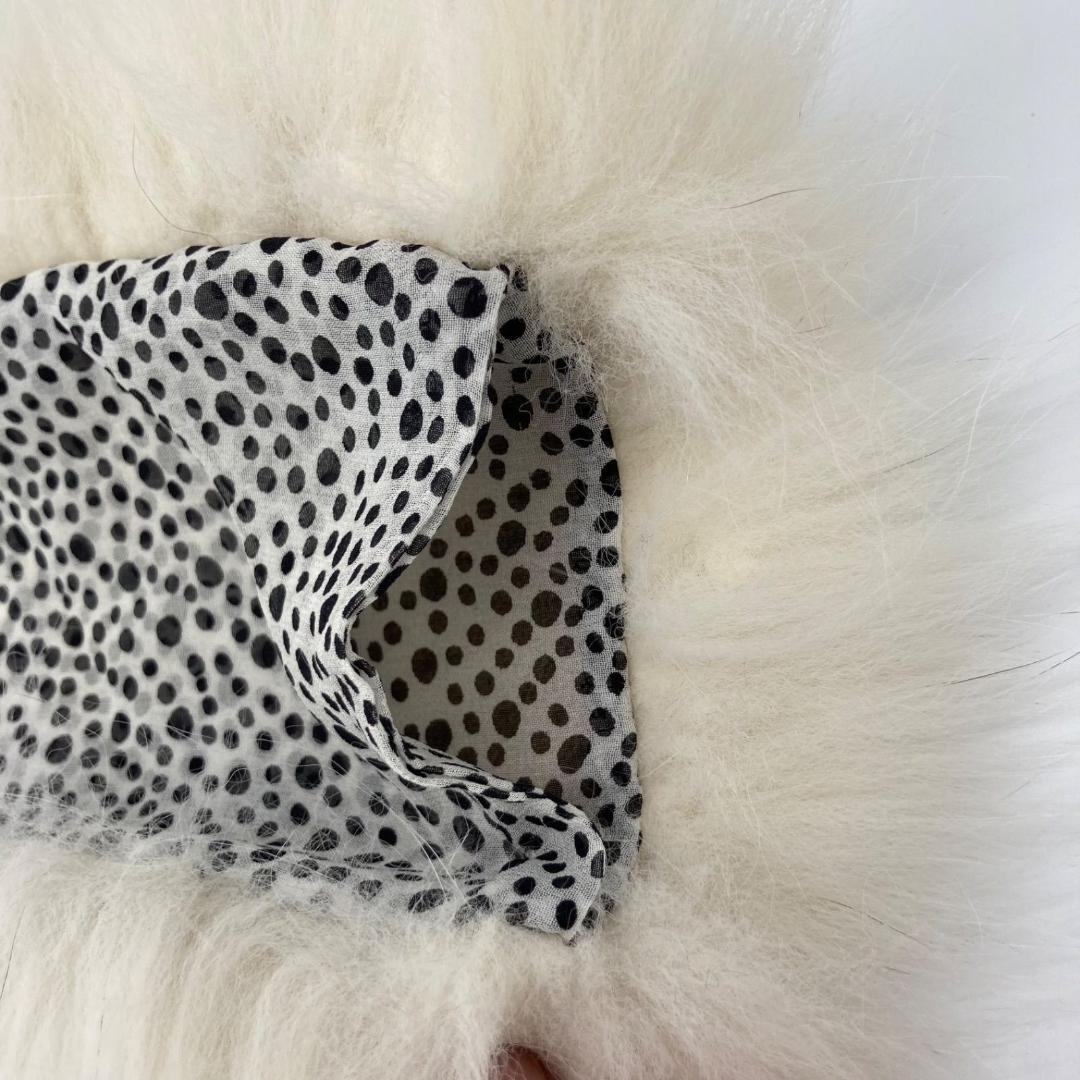 13665 GUCCI GG柄 フォックスファー ストール マフラー　スカーフ