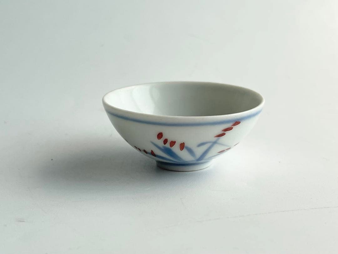 人間国宝　陶芸家　近藤悠三　染付　草文様　盃　猪口　酒器　合わせ箱