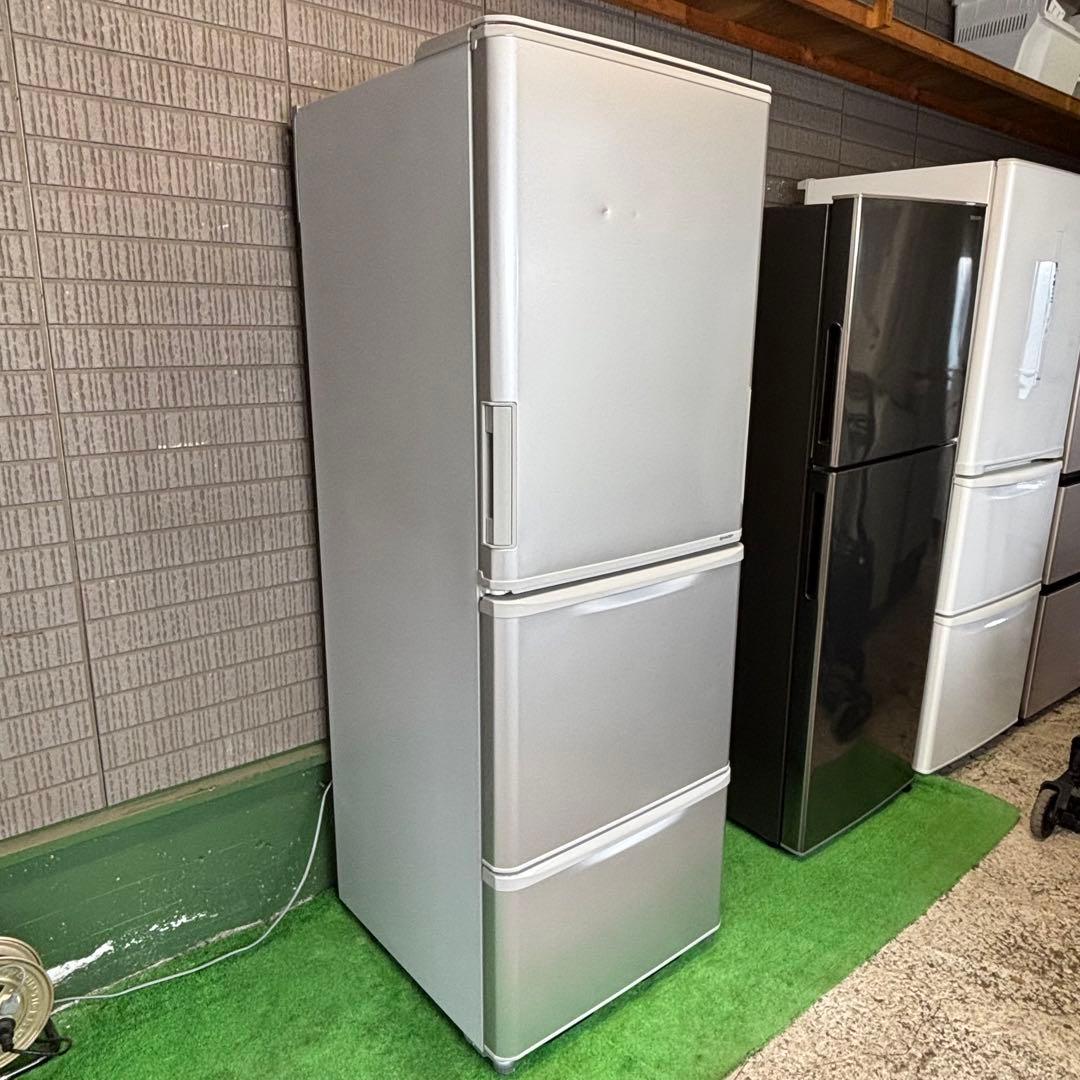 SHARP 350L 冷蔵庫 両開き ロータイプ【地域限定配送無料】