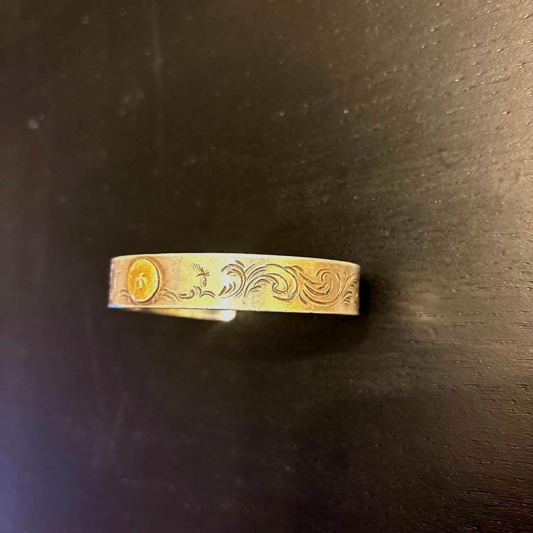 一点物ゴローズgro'sオールドOLD唐草ブレス　エンド掘り太陽