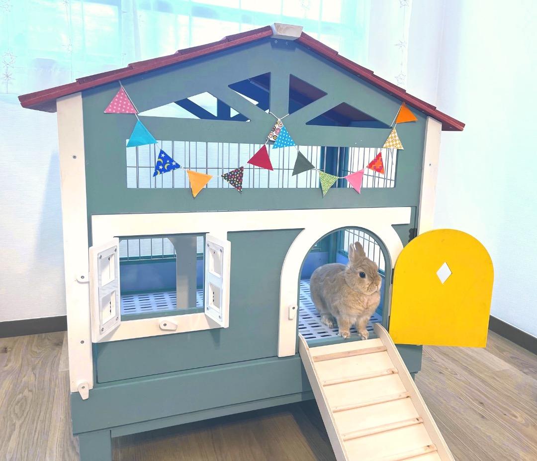 ＊訳あり激安！【もちつき】弐番館　北欧デザインペットハウス　うさぎ用ケージ