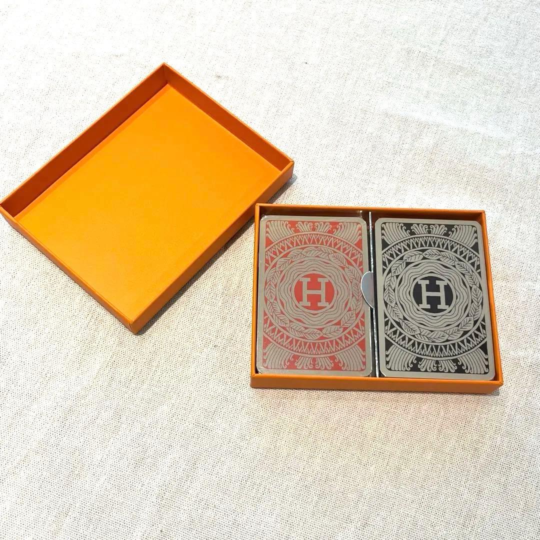 【未使用品】HERMES ブリッジカード Les 4 Mo ndes トランプ