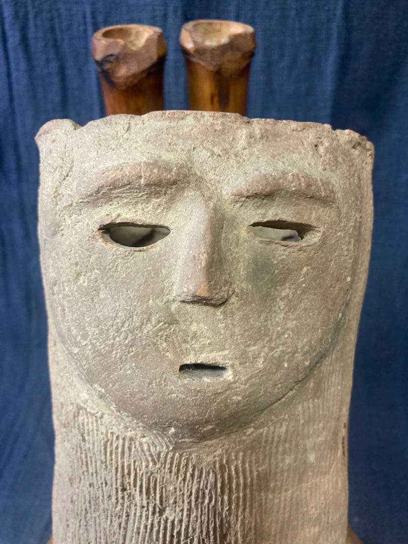 円筒人面埴輪　埴輪　古墳時代　発掘品　出土