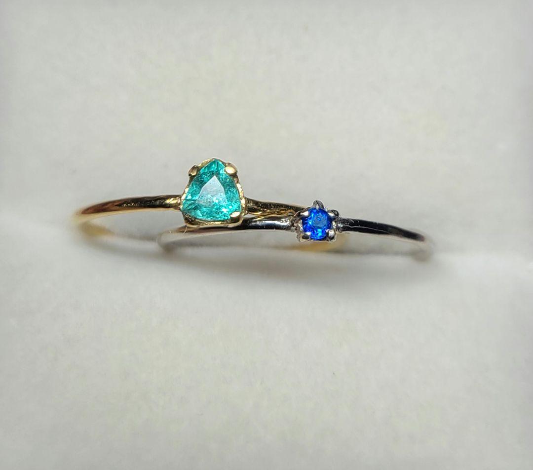 もちこ★バターリャパライバトルマリン&アウイナイト★ リングオーダー