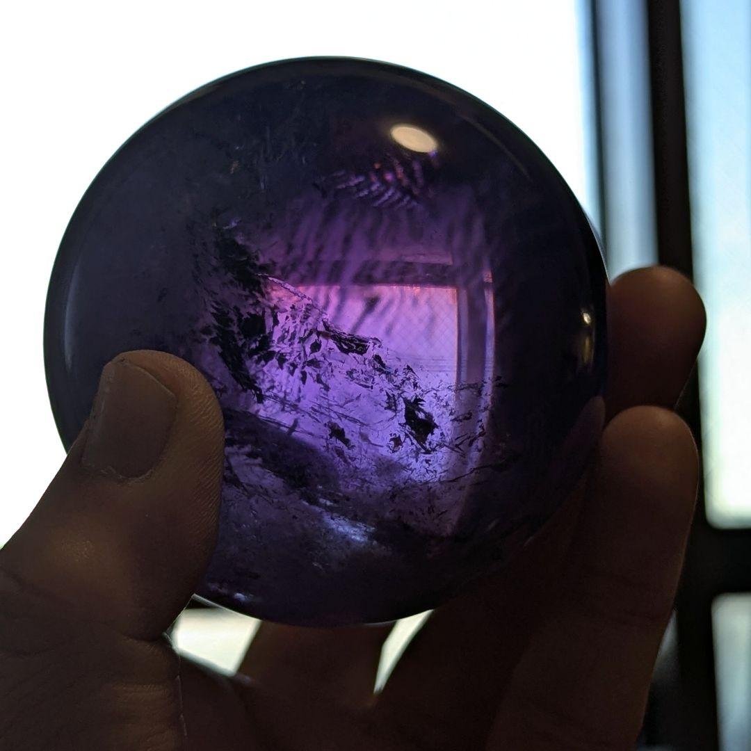 Aiページ★最高品質 アメジスト スフィア 丸玉 70mm