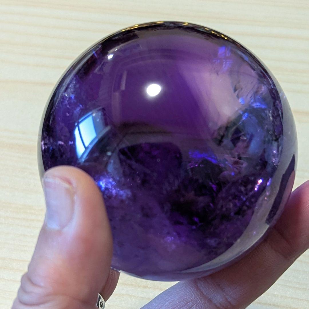 Aiページ★最高品質 アメジスト スフィア 丸玉 70mm