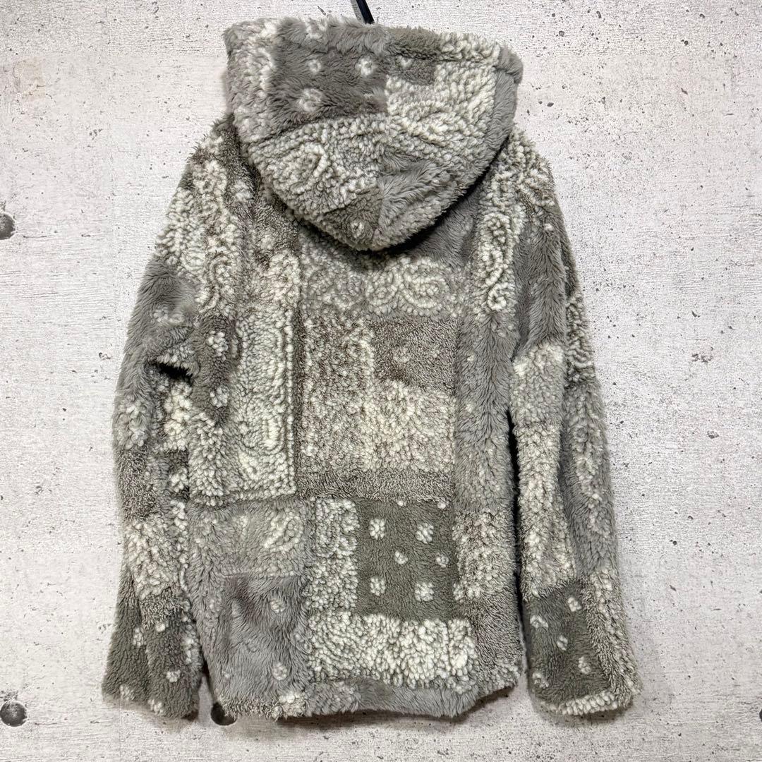 新品　タトラス　ボアジャケット　バンダナ柄　グレー　ブランドアウター　メンズ