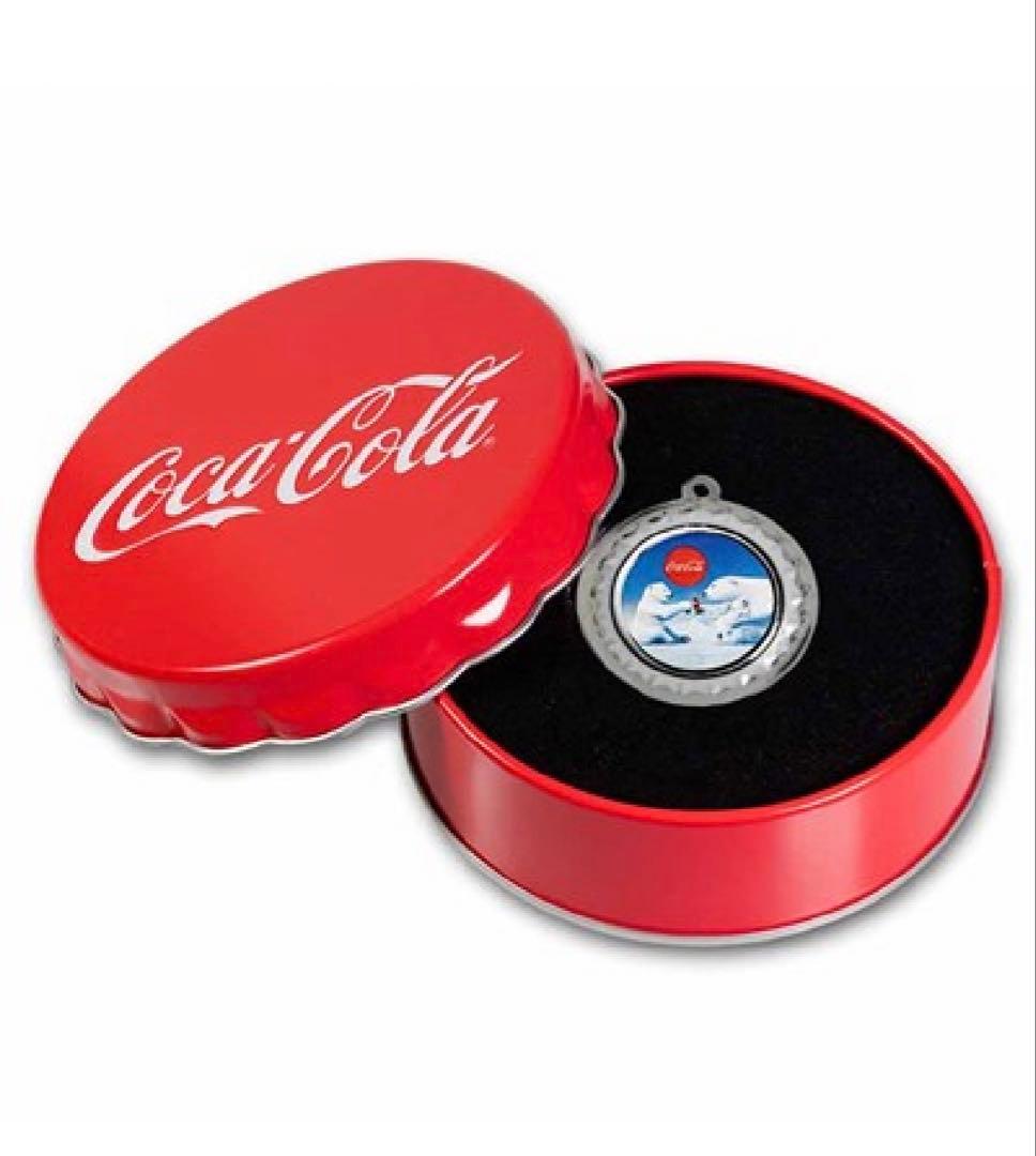 プレミア　コカコーラ　ホッキョクグマ　ボトルキャップ　オーナメント　ボックス付き