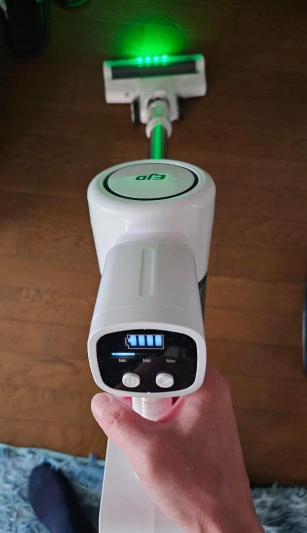 掃除機 コードレス ブラシレスモーター コードレス掃除機 一人暮らし 緑色LED
