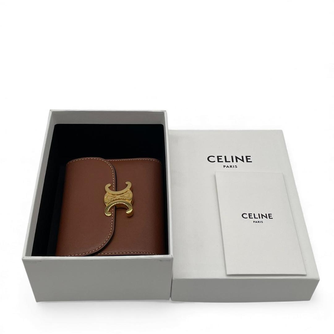 【新品同様】セリーヌ 三つ折り財布 スモールフラップウォレット トリオンフ