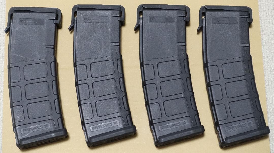 【MAGPUL PTS】マルイ次世代M4電動ガン用P-MAG（BK）4本セット
