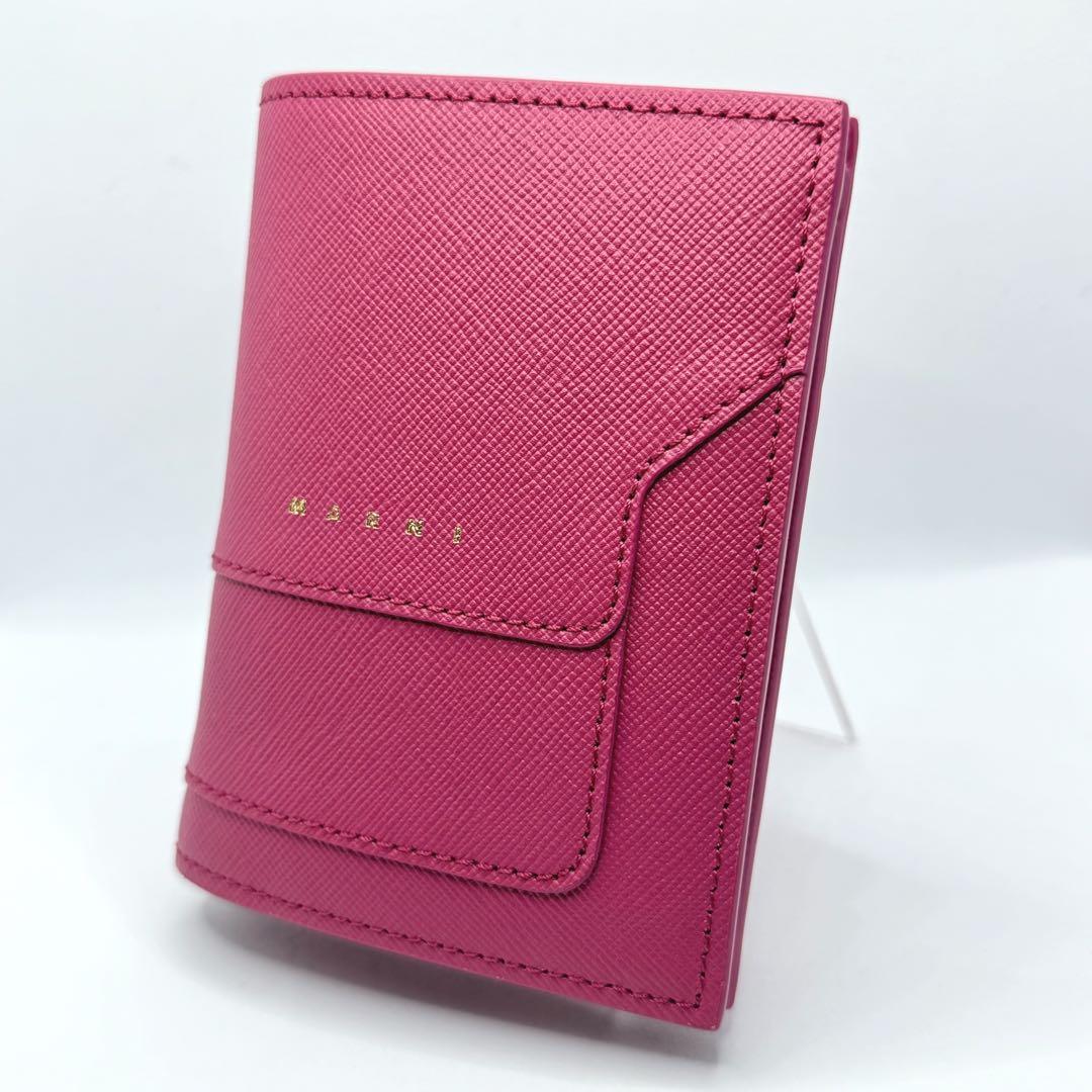 【新品未使用】希少 MARNI マルニ サフィアーノ ウォレット コンパクト財布