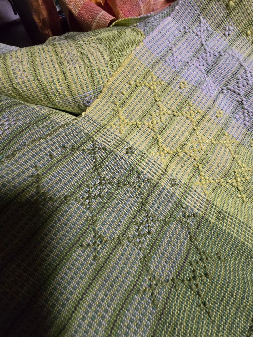 タイムセール12時まで。花織 ミンサー 半巾帯 美品 試着のみ保管