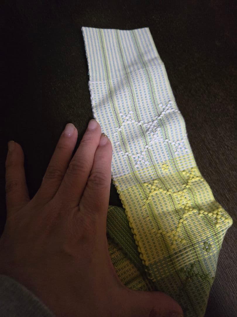 タイムセール12時まで。花織 ミンサー 半巾帯 美品 試着のみ保管