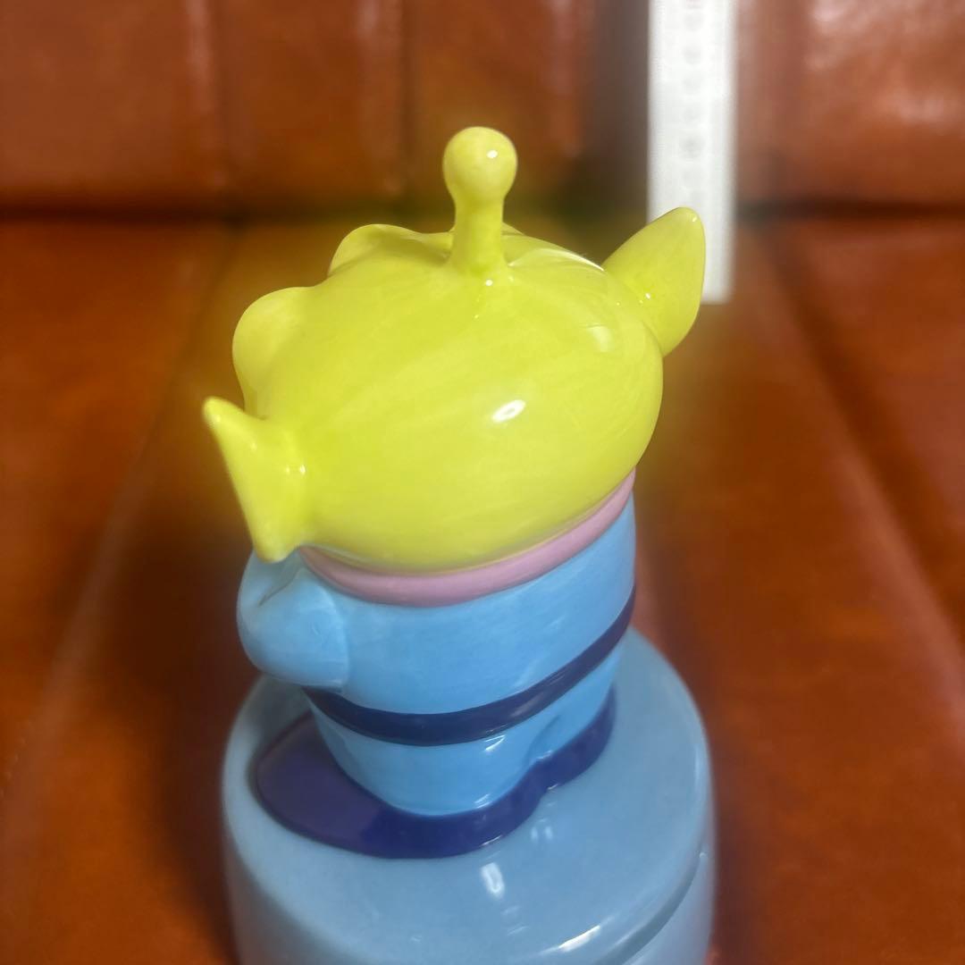 ディズニー　トイストーリー　エイリアン　貯金箱　陶器　リトルグリーンメン