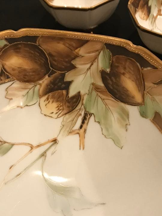 オールドノリタケ　３つ足　ナッツボールセット