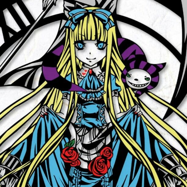 灯夜雪「アリスカード(カラーVer)」  切り絵アート 額付き A3サイズ