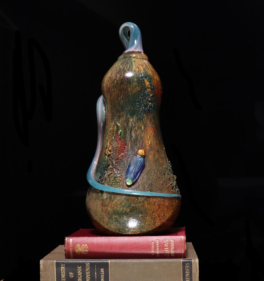 ドーム・ナンシー 瓢箪フォルム 昆虫意匠コロシント 特大置物 36cm2.2kg