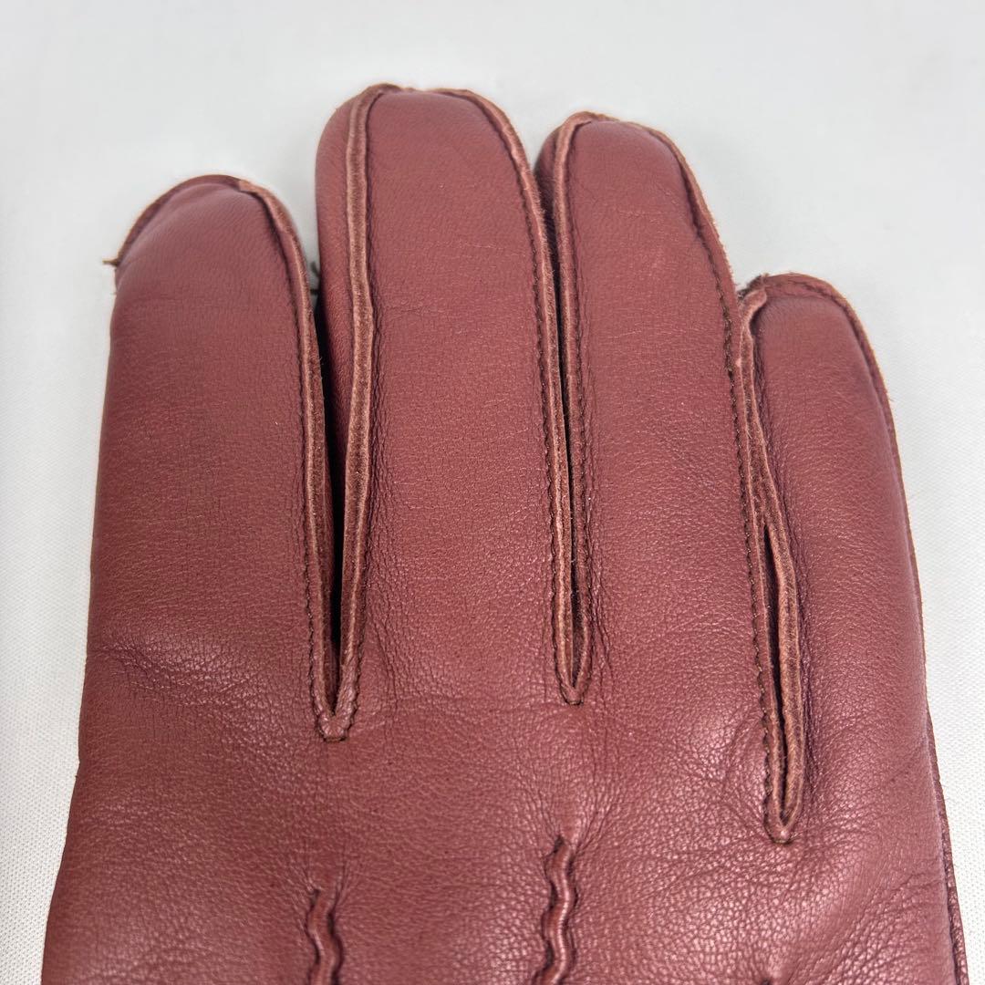 【未使用】デンツ グローブ 羊革 ラビットファー 23cm イングリッシュタン