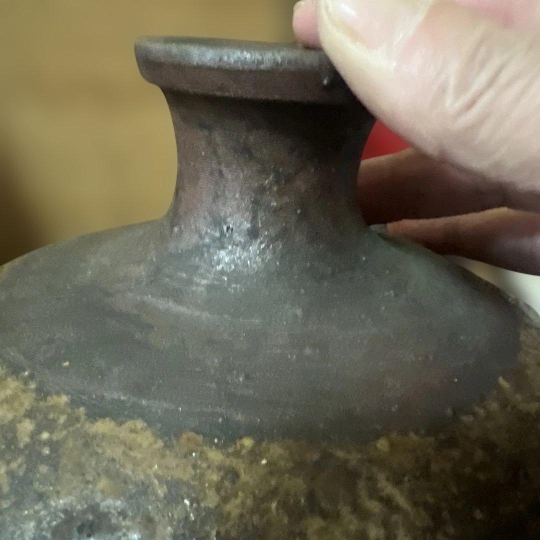 古備前 備前焼 江戸初期 桂又三郎 蕪徳利 鑑定箱 窯印丸