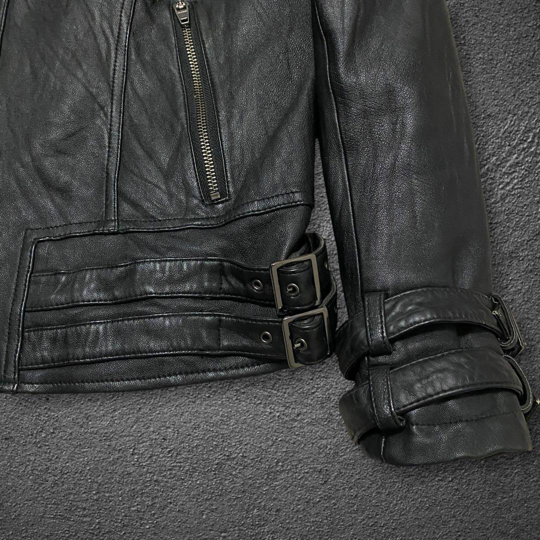 ジャケット・アウター JACKROSE fur biker leather jacket