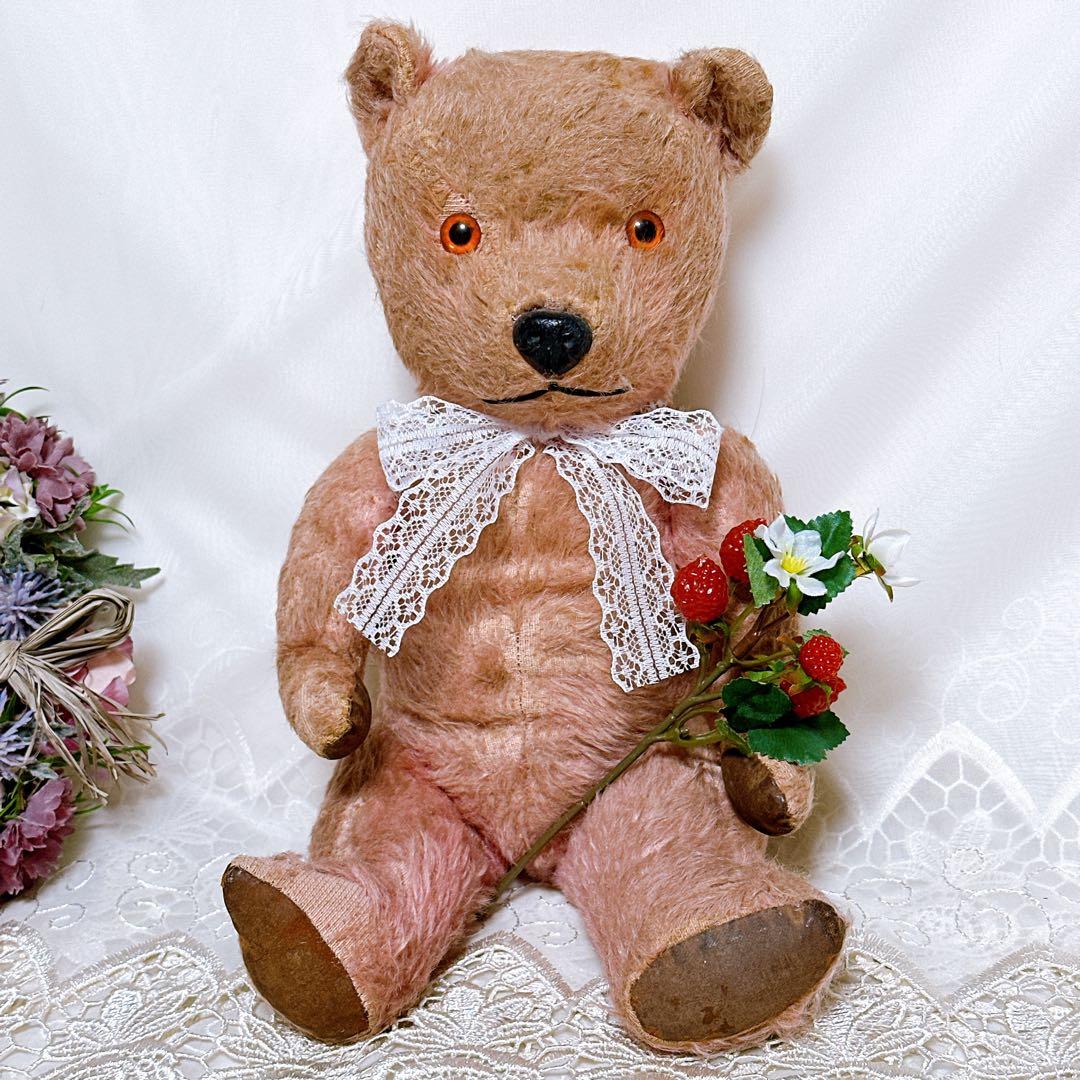 ❤️1950年代❤️しっかりピンクのチルターンベアCHILTERN アンティークベア