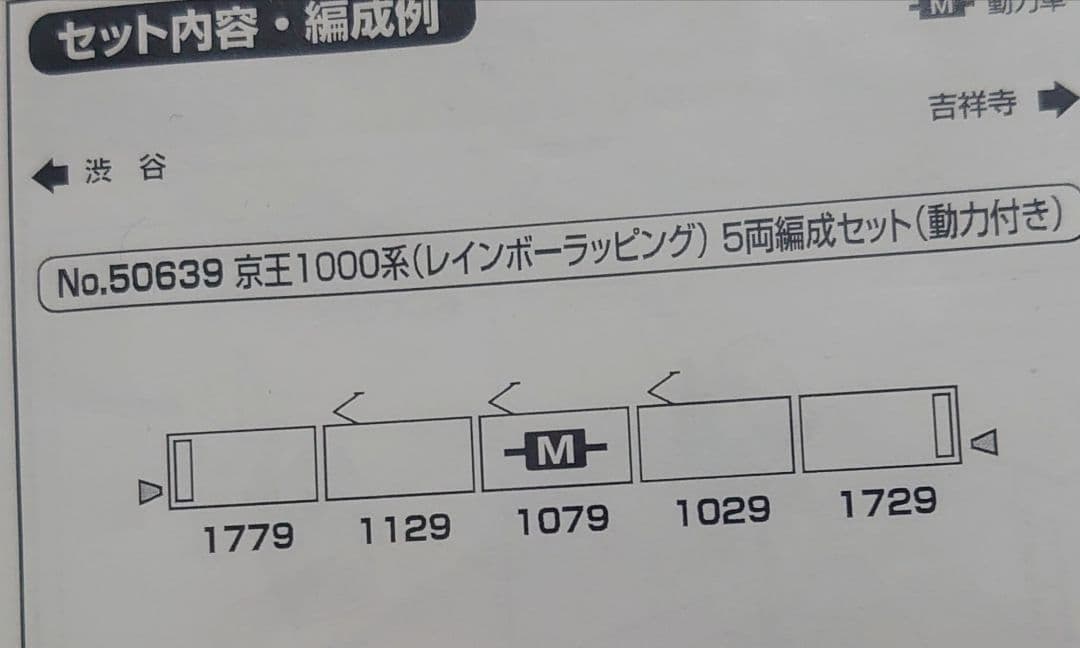 京王 1000系 5両室内灯入 レインボーラッピング 井の頭線 グリーンマックス