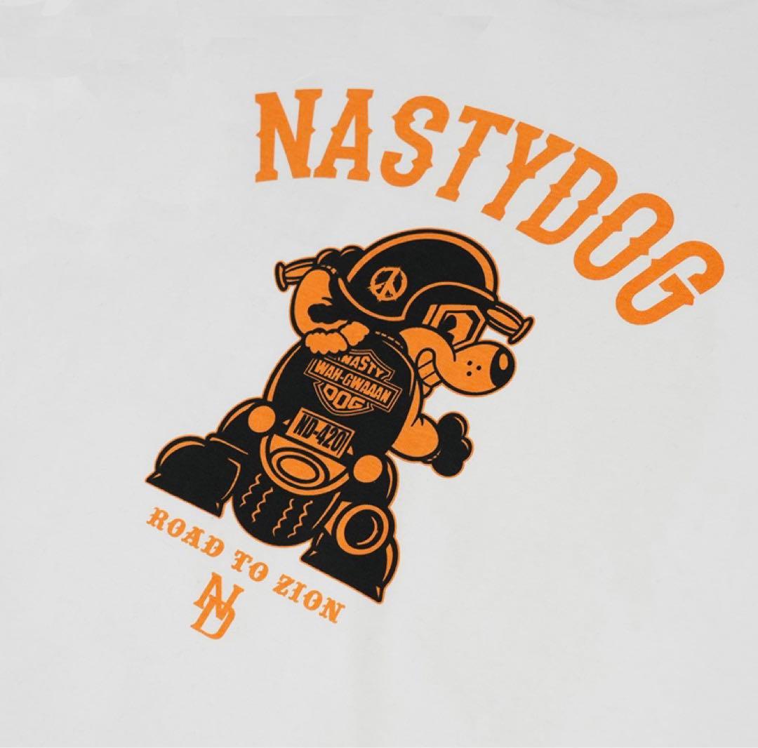 【新品未使用】Nastydog ロングスリーブ Tシャツ ホワイト Lサイズ