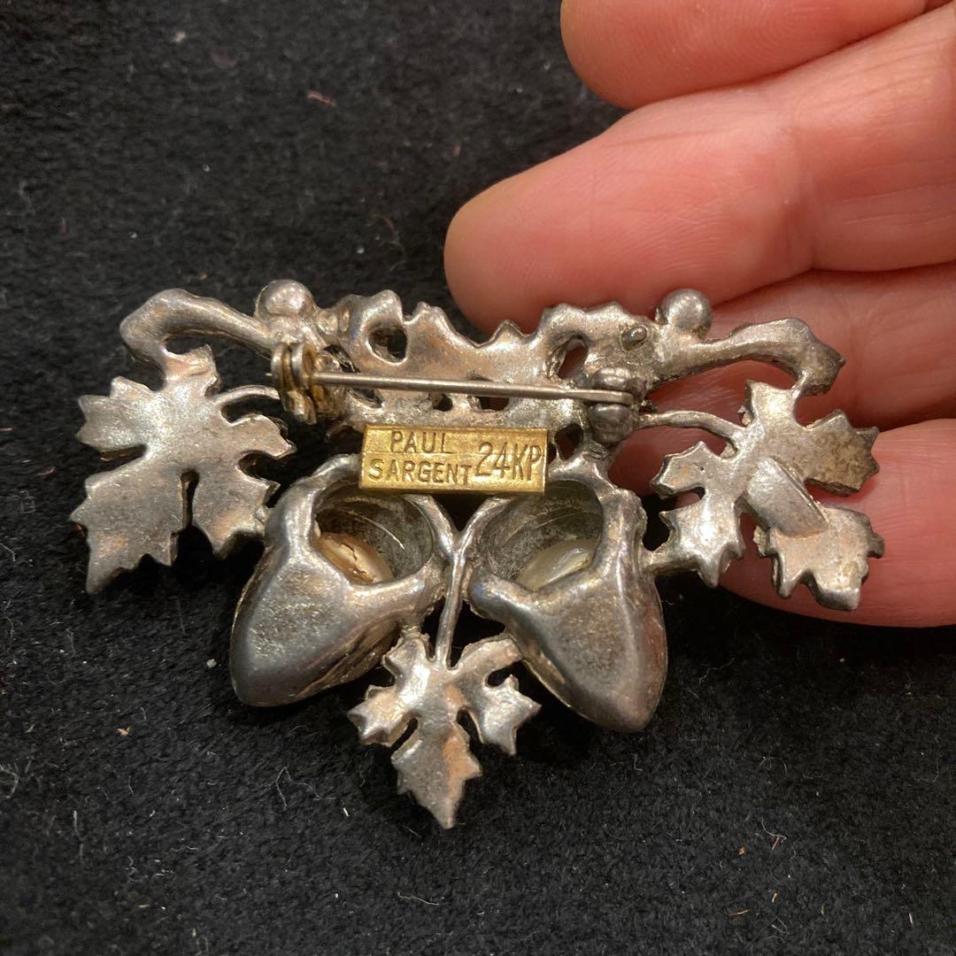 Paul Sargent 24Kプレート　どんぐりのブローチ