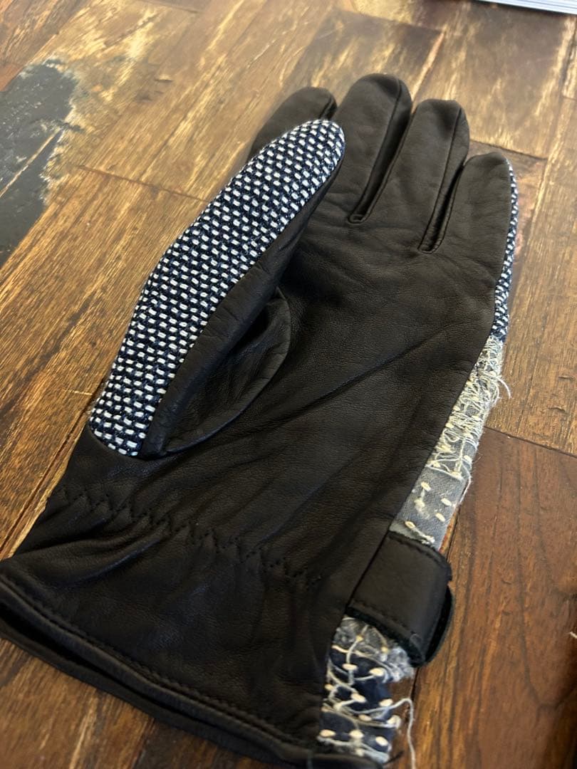 kapital キャピタル グローブ 手袋 デニム地 BORO 刺し子 レザー
