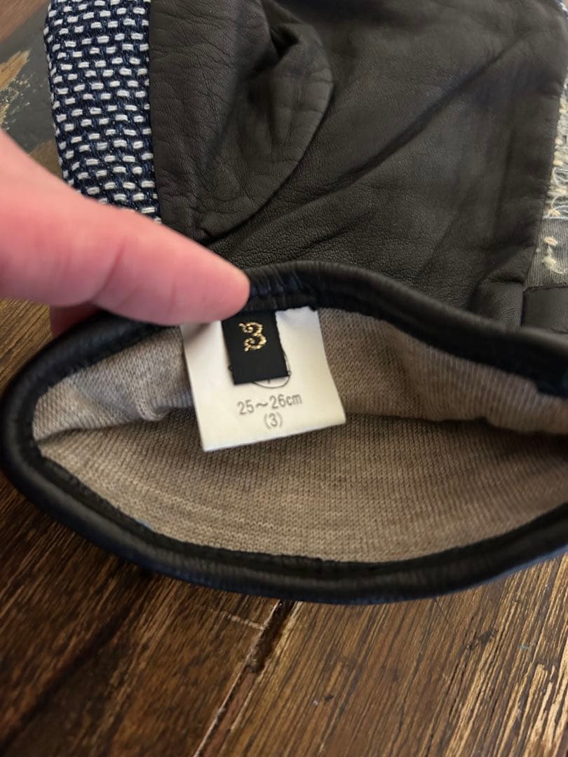 kapital キャピタル グローブ 手袋 デニム地 BORO 刺し子 レザー