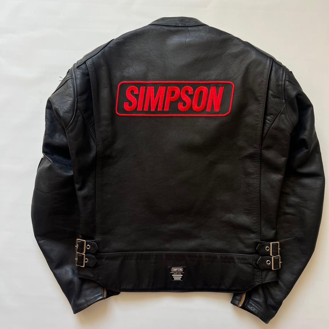 SIMPSON シンプソン　レザージャケット　ライダース　本革　牛革　メンズ　M