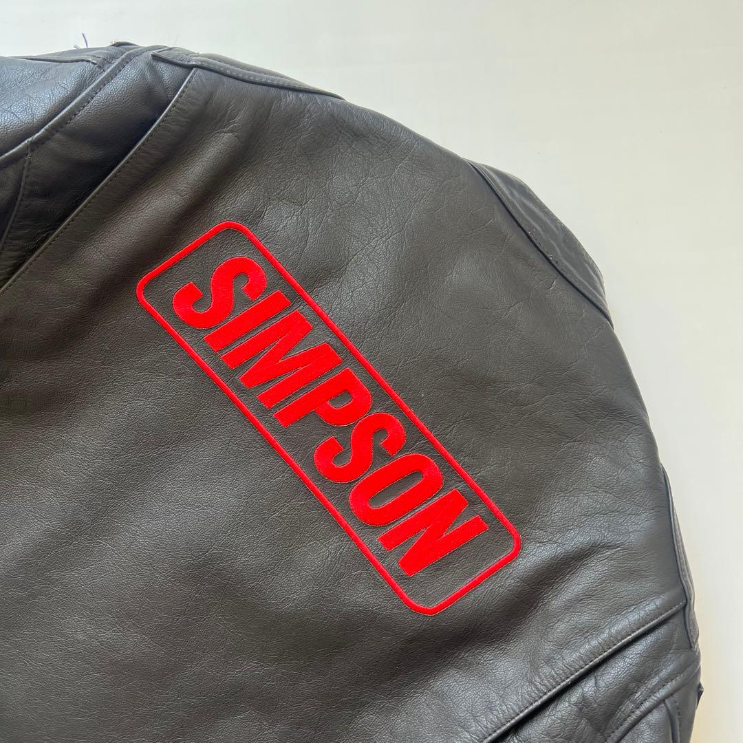 SIMPSON シンプソン　レザージャケット　ライダース　本革　牛革　メンズ　M