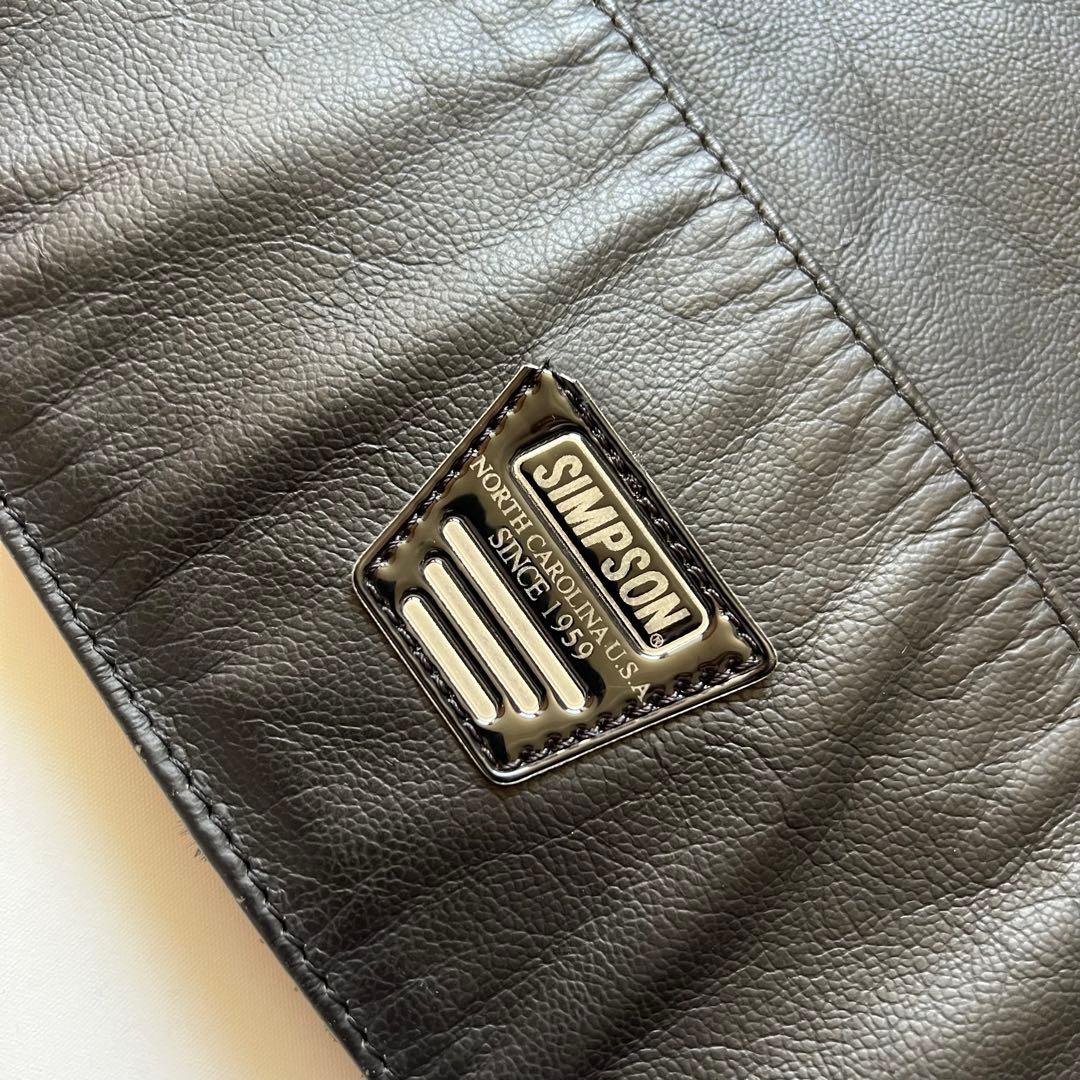 SIMPSON シンプソン　レザージャケット　ライダース　本革　牛革　メンズ　M