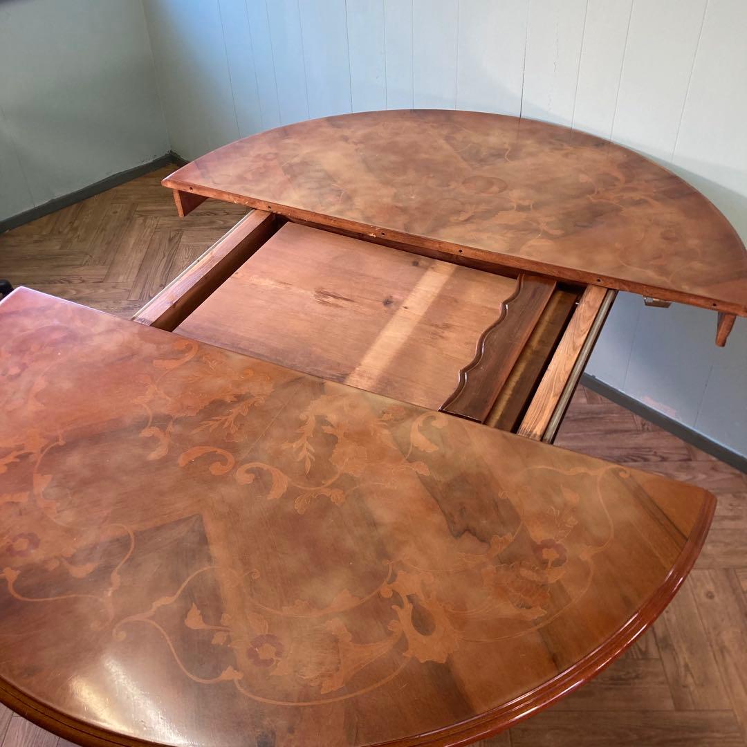 【アンティーク】ロココ調　ウォールナット　ダイニングテーブル