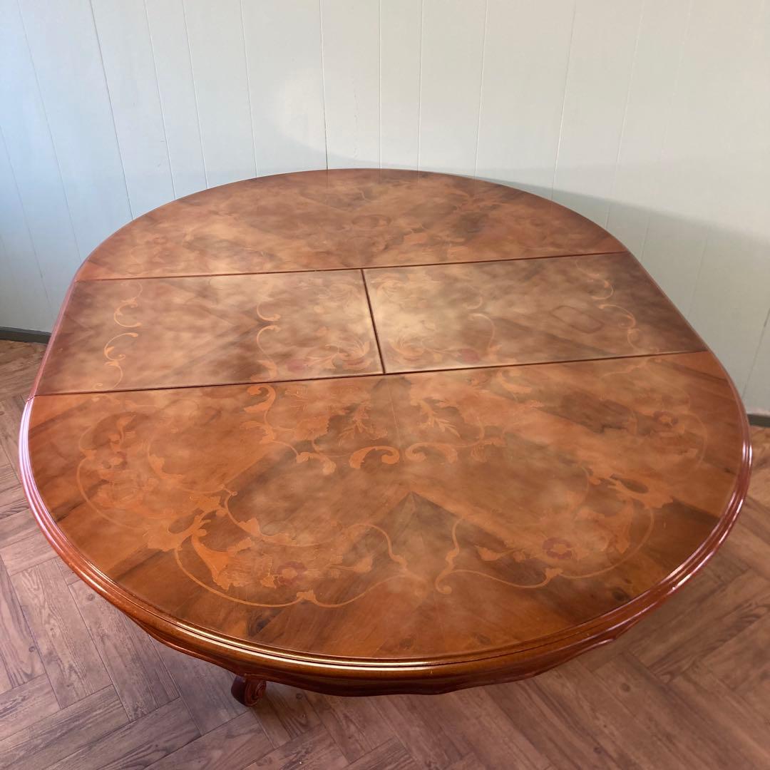 【アンティーク】ロココ調　ウォールナット　ダイニングテーブル