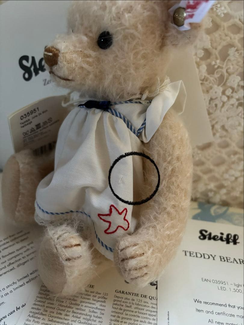 【レア】希少品シュタイフ2012 サマードレス　テディベア　ワンピース　ジューン