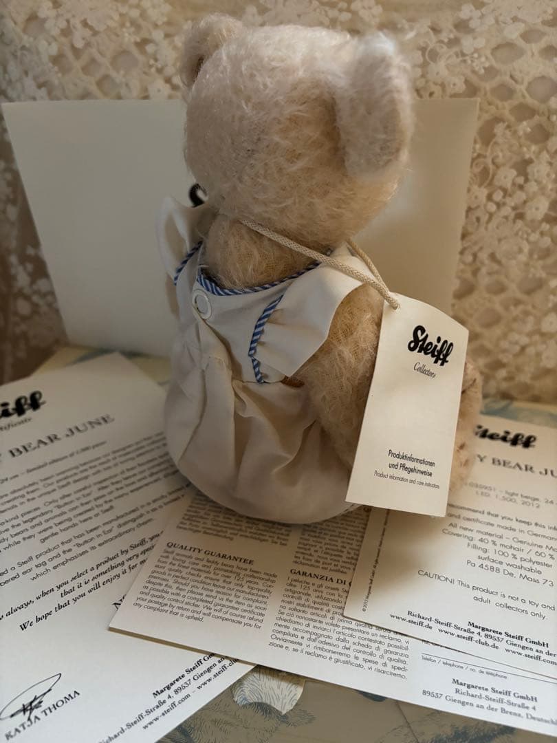 【レア】希少品シュタイフ2012 サマードレス　テディベア　ワンピース　ジューン
