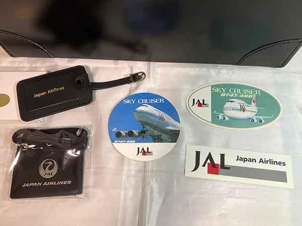 JAL 日本航空 フライトバッグ ネームタグ シール パイロット 一式
