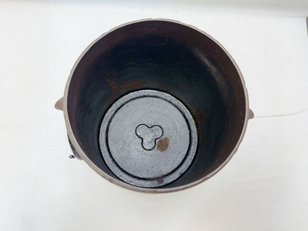 茶道具 志野 紅鉢 野々田商店製 電熱器 高橋 敬典 造 雲龍釜 2点セット元箱