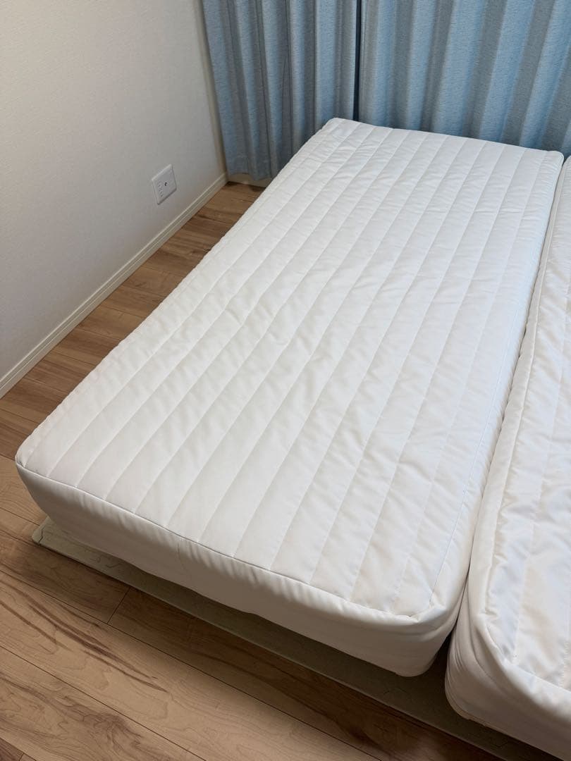 値下げしました【送料込】無印良品　シングル　脚付マットレス　高密度ポケットコイル