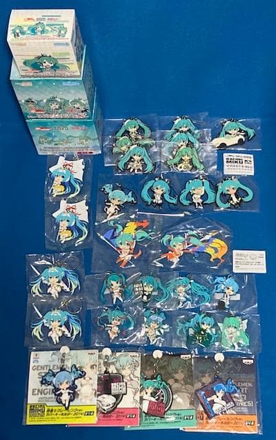 レーシングミク　ラバーストラップ・ラバーキーチェーン・キーホルダー　セット