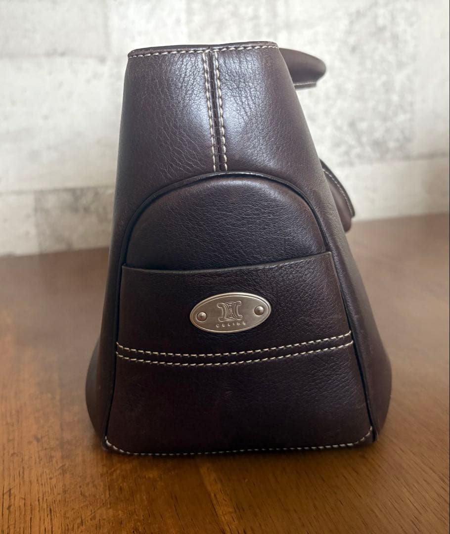 セリーヌ ブギーバッグ ハンドバッグ 本革 ダークブラウン