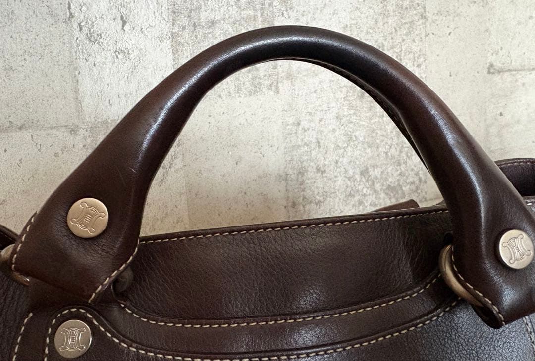 セリーヌ ブギーバッグ ハンドバッグ 本革 ダークブラウン