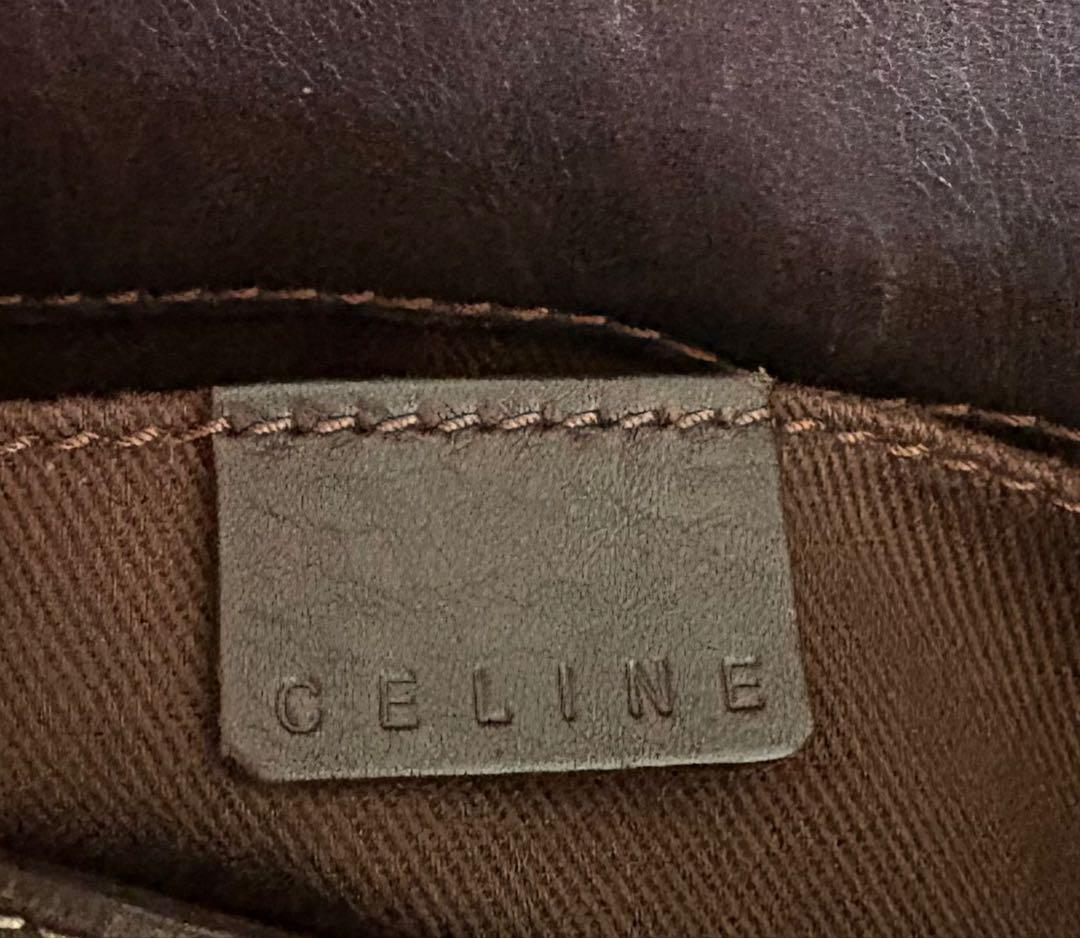 セリーヌ ブギーバッグ ハンドバッグ 本革 ダークブラウン