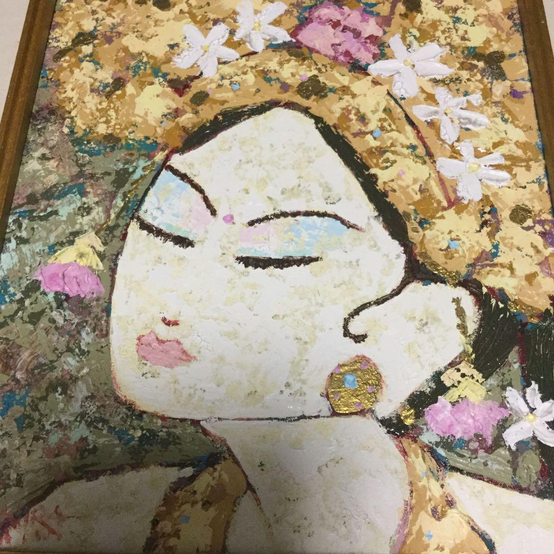 絵画　バリの踊り子　油絵