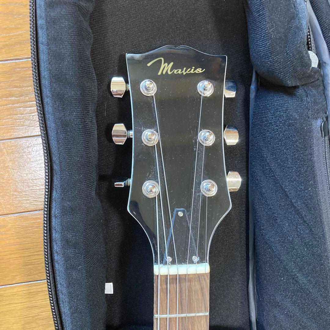 Mavis エレキギター ホワイト ギターケース付き