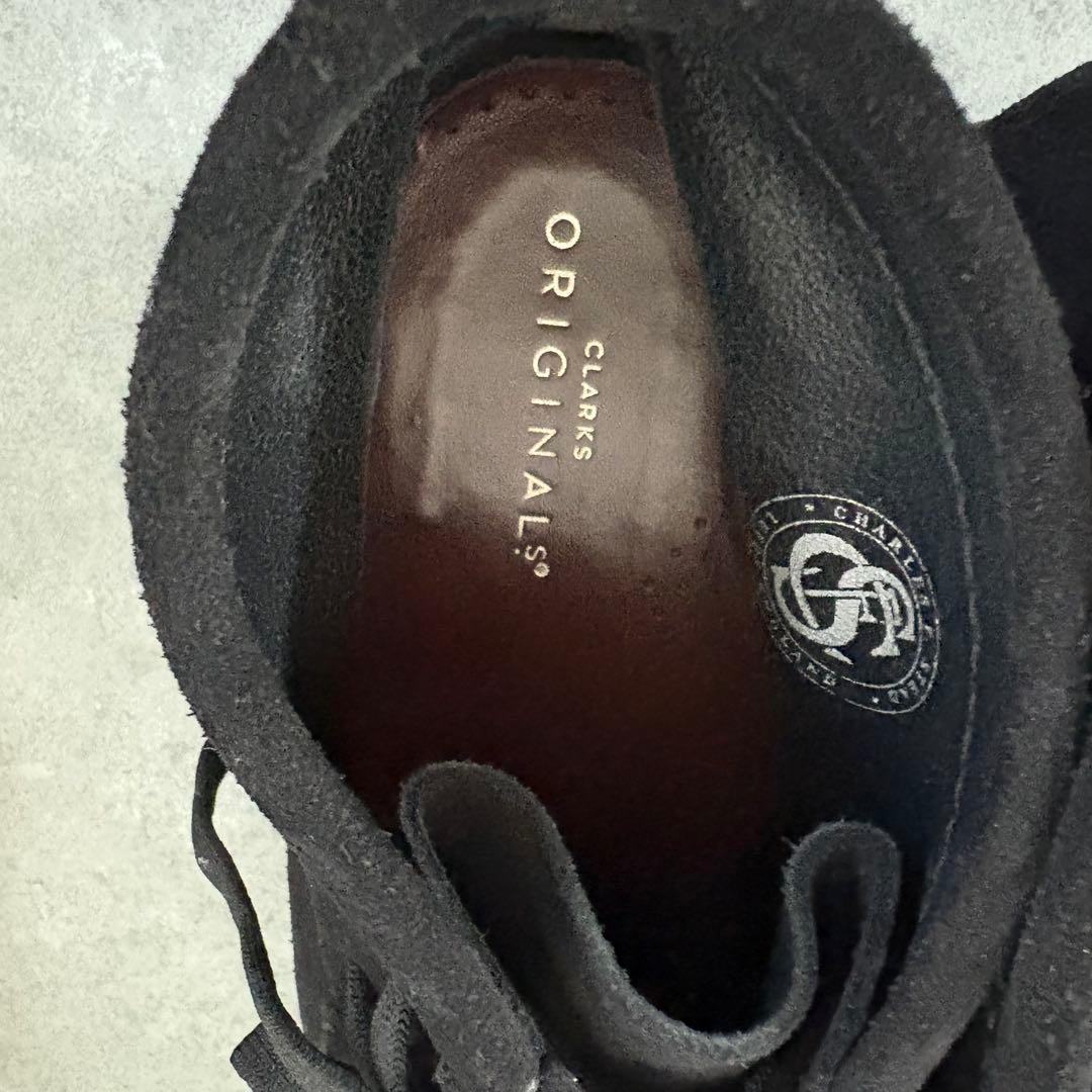 【美品】CLARKS ワラビーブーツ ブラック スエード UK7.5